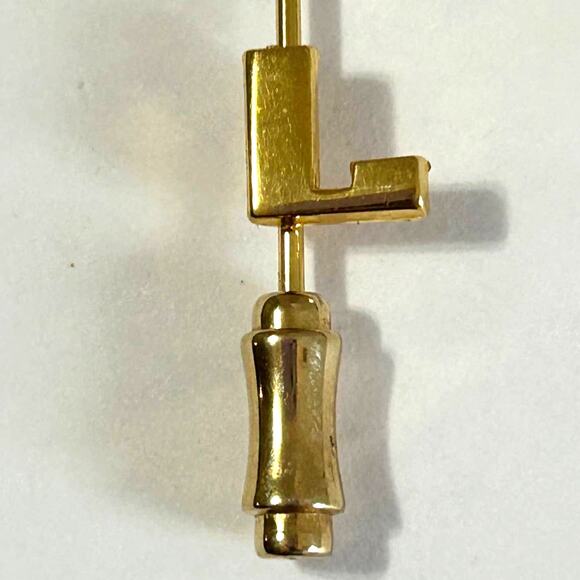 Vintage Monogram "L" Hat Pin Stick Pin - Picture 3 of 7